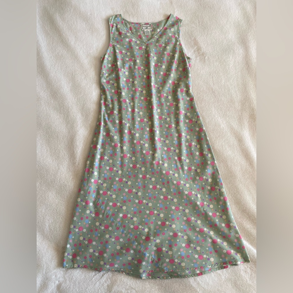 April Cornell cotton blend bias cut midi dress | vintage  | summer | medium